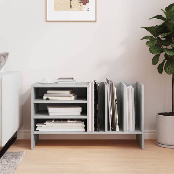 vidaXL Record Cabinet Concrete Grey 78.5 x 35 x 45 cm Engineered Wood