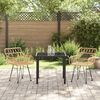 vidaXL Garden Dining Set 5 pcs Brown Powder-Coated Steel