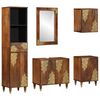 vidaXL Bathroom Cabinet Set 5 pcs Honey Brown Solid Mango Wood