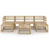 vidaXL 7 Piece Garden Lounge Set Green Impregnated Pinewood