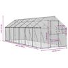 vidaXL Aviary Anthracite 1.79x6x1.85 m Aluminium