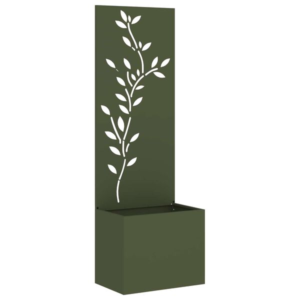 vidaXL Garden Privacy Screen Olive green 50 x 140 cm Cold-rolled steel