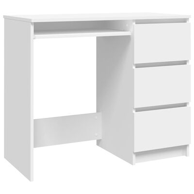 vidaXL Desk White 90x45x76 cm Engineered Wood