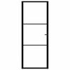 vidaXL Interior Door ESG Glass and Aluminium 83x201.5 cm Black