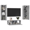 vidaXL 3 Piece TV Cabinet Set Concrete Grey Engineered Wood