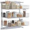 vidaXL 3-Tier Pull-out Kitchen Wire Basket Silver 47x35x56 cm