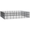 vidaXL Dog Kennel | Black | Powder-coated steel | Large | Durable | Dog Kennel