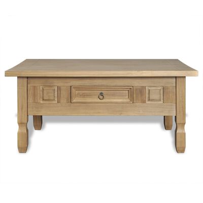 vidaXL Coffee Table with Drawer Mexico Pinewood
