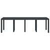 vidaXL Garden Dining Table Anthracite 250 x 100 x 73 cm Poly Rattan