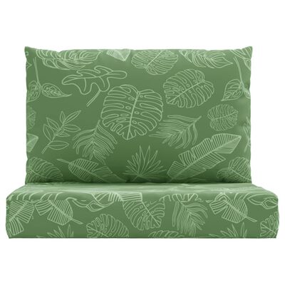 vidaXL Pallet Cushions 2 pcs Leaf Pattern Oxford Fabric