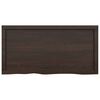 vidaXL Bathroom Countertop Dark Brown 100x50x(2-4) cm Treated Solid Wood