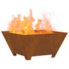vidaXL Fire Pit Brown 60 x 60 x 30 cm Steel