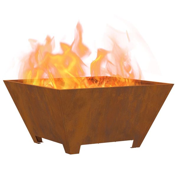 vidaXL Fire Pit Brown 60 x 60 x 30 cm Steel