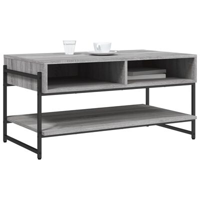 vidaXL Coffee Table Grey Sonoma 90x50x45 cm Engineered Wood