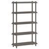 vidaXL Shelving Unit 5-Tier 100 x 40 x 177 cm PP Light Grey