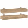 vidaXL Wall Shelves 2 pcs 60x15x4 cm Solid Wood Teak