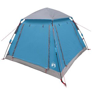 vidaXL Instant Tent with Rainfly 3-Person Quick-Release 3-Person Blue