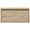 vidaXL Wall-mounted Bedside Cabinet with LED Lights Sonoma Oak