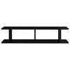 vidaXL Wall Shelf 2 pcs High Gloss Black 90x18x20 cm Engineered Wood