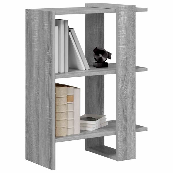 vidaXL Bookshelf Grey Sonoma 52 x 25 x 71.5 cm Engineered Wood