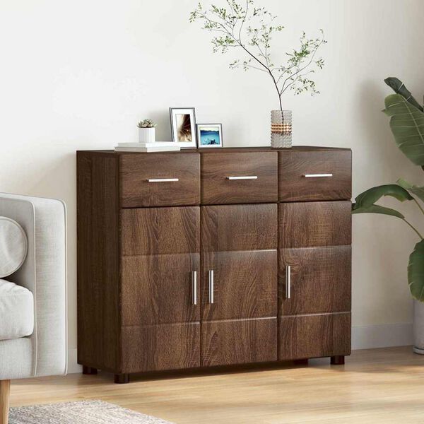 vidaXL Sideboard Brown Oak 88.5 x 30.5 x 73 cm Engineered Wood