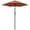 vidaXL Garden Parasol Terracotta 200x224 cm Aluminium