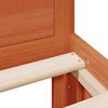 vidaXL Bed Frame without Mattress with Headboard Wax Brown 200x200 cm Solid Wood Pine