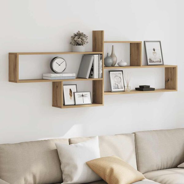 vidaXL Wall Shelf Artisian Oak 167.5x18x68 cm Engineered Wood