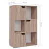 vidaXL Bookshelf Grey Sonoma Oak 60x27.5x88 cm Engineered Wood