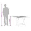 vidaXL Folding Garden Table 110x110x75 cm Solid Wood Teak