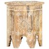 vidaXL Hand-painted Side Table 38x33x42 cm Solid Mango Wood