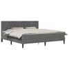 vidaXL Bed Frame with Mattress Dark Grey 180 x 200 cm Velvet