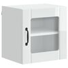 vidaXL Wall Glass Cabinet LUCCA High Gloss White 40 x 31 x 40 cm