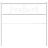 vidaXL Metal Replace Headboard White 107 cm