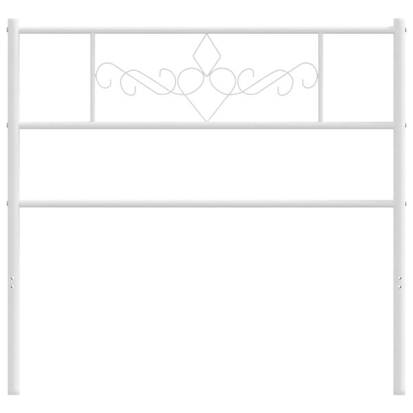vidaXL Metal Replace Headboard White 107 cm