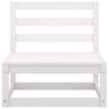 vidaXL Garden Middle Sofa White Solid Wood Pine