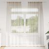 vidaXL Voile Curtain with Curtains 2 pcs Sand 225 x 140 cm Polyester