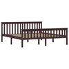vidaXL Bed Frame without Mattress Dark Brown Solid Wood 180x200 cm Super King (283237+2x321988)
