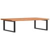 vidaXL Basin Shelf Wall Mounted Steel and Solid Wood Beech