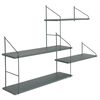 House Nordic Shelf Tess Wood and Steel Green