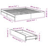 vidaXL Bed Frame with Drawers without Mattress Smoked Oak 200x200 cm