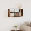 vidaXL Magazine Rack Smoked Oak 60 x 12 x 30 cm Engineered Wood