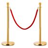 vidaXL Stanchion Stand Rope Red and Golden Velvet