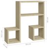 vidaXL Wall Shelf 2 pcs Sonoma Oak 50x15x50 cm Engineered Wood