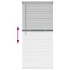vidaXL Window Blind with Curtains Manual Silver Aluminium
