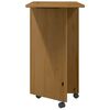 vidaXL Rolling Cabinet with Desk MOSS Honey Brown Solid Wood Pine