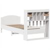 vidaXL Bookcase Bed without Mattress White 90x200cm Solid Wood Pine