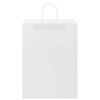 vidaXL Paper Bags 50 pcs with Handles White 32x17x44 cm