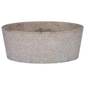 vidaXL Sink Grey &Oslash;40x15 cm Marble