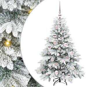 vidaXL Artificial Christmas Tree with 150 LEDs White 120 cm PE and PVC